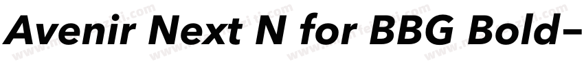 Avenir Next N for BBG Bold字体转换